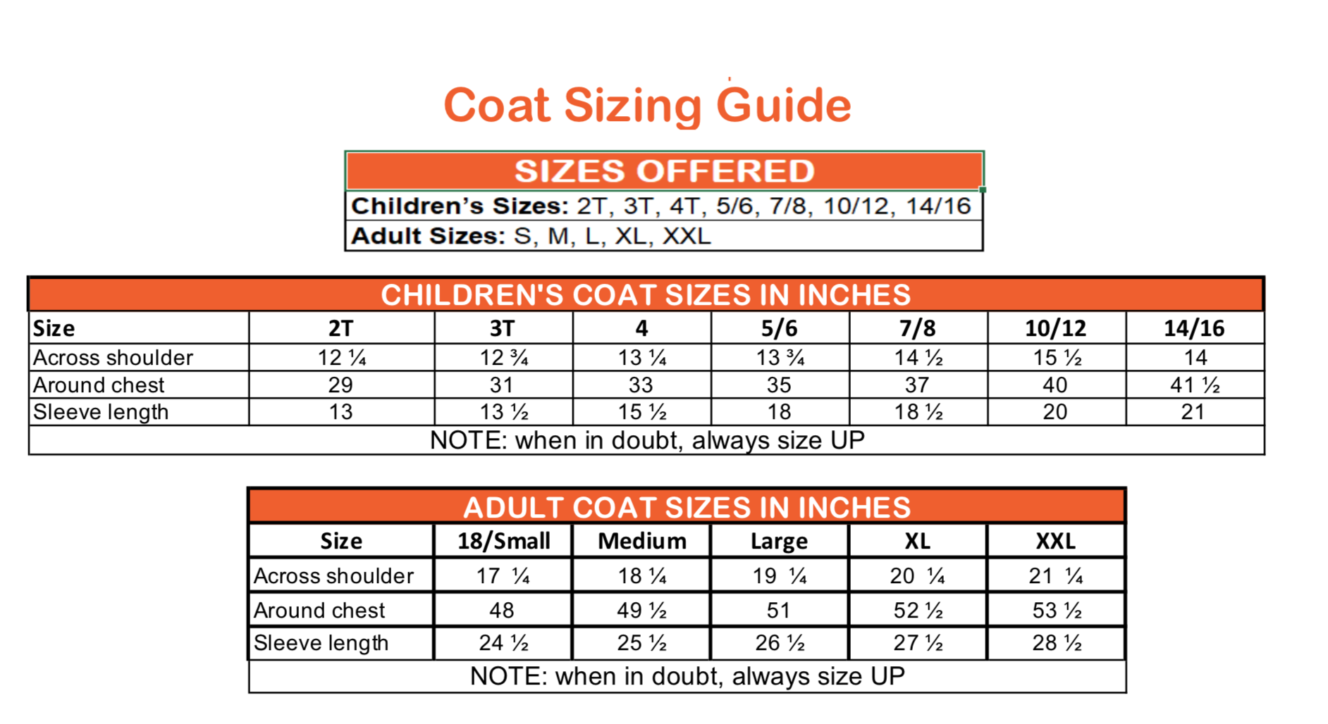 If unsure of the size, please measure your child based on the measurements below. 