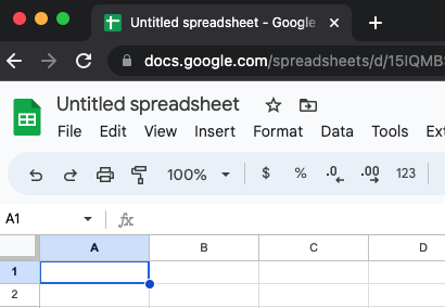 Untilted spreadsheet tab