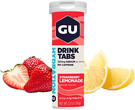 GU Energy Hydration Electrolyte Drink Tablets, 8-Count (96 Servings), Strawberry Lemonade