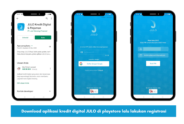 download aplikasi JULO proses download aplikasi JULO