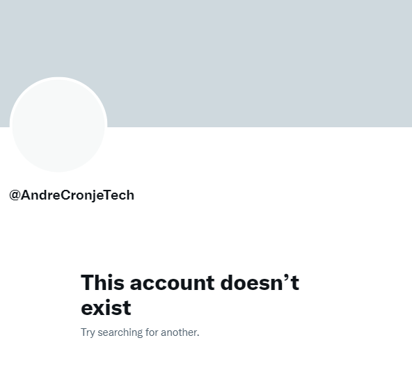 andre cronje khoá tài khoản twitter