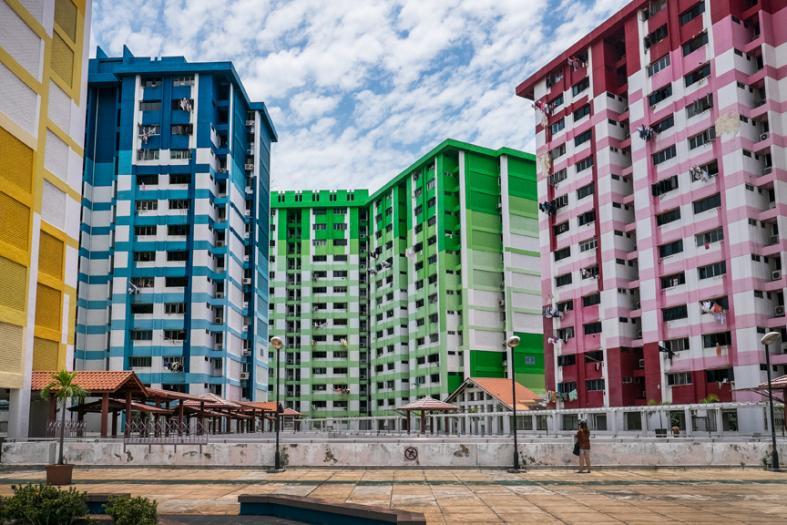 Colorful buildings of Rochor center