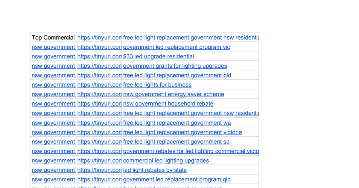 Led Light Government Rebate