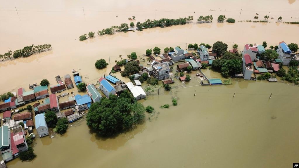 Một phần thủ đô Hà Nội bị ngập vào tháng 7/2018.