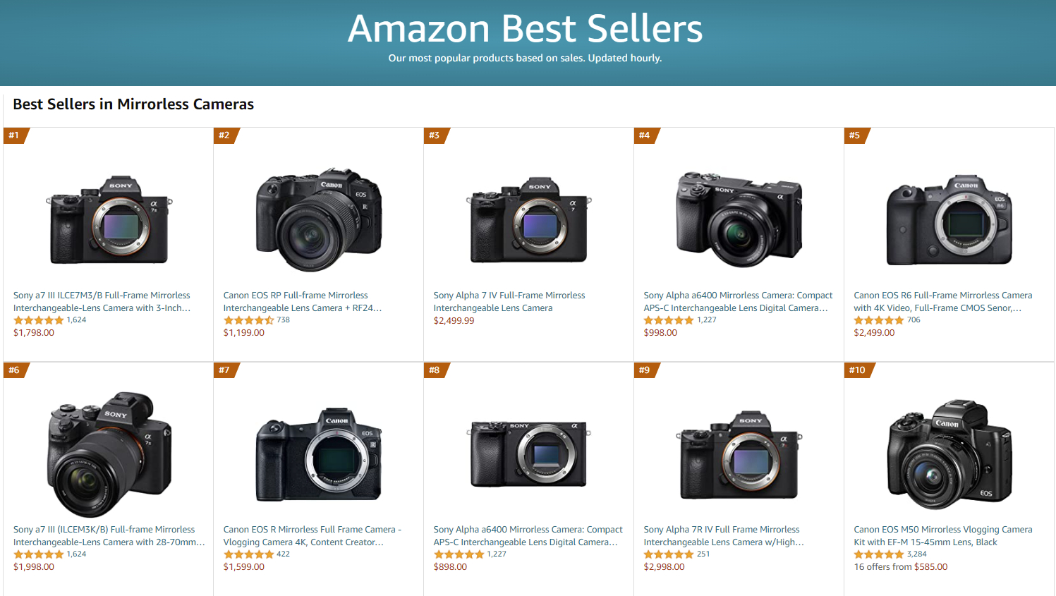 Amazon best sellers cameras