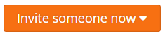 Image shows the orange button saying 'Invite someone now' with a downwards arrow, indicating a drop down menu. This is showing what the button to add a team member looks like.