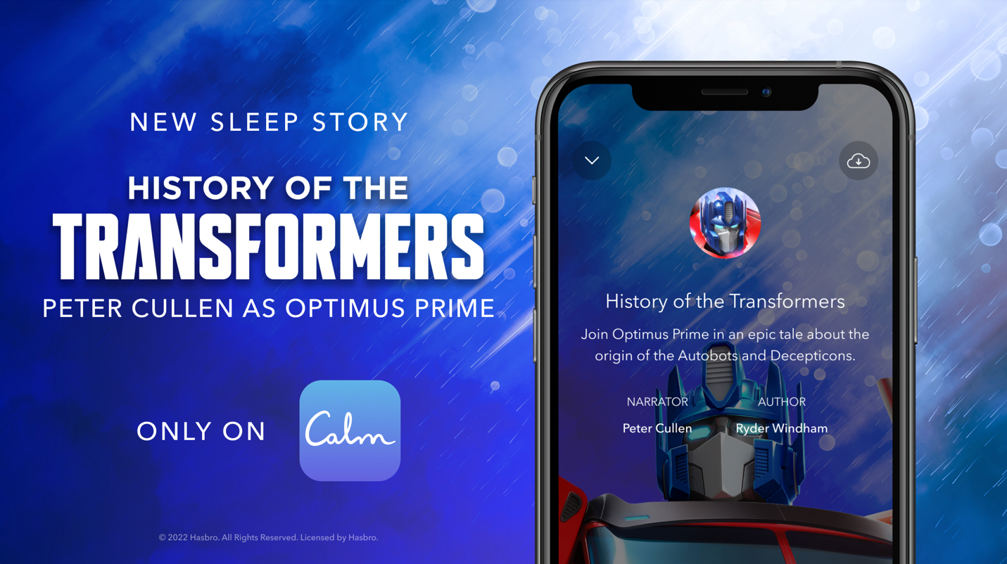 Transformers News: New Transformers Sleep Story Launches on Calm