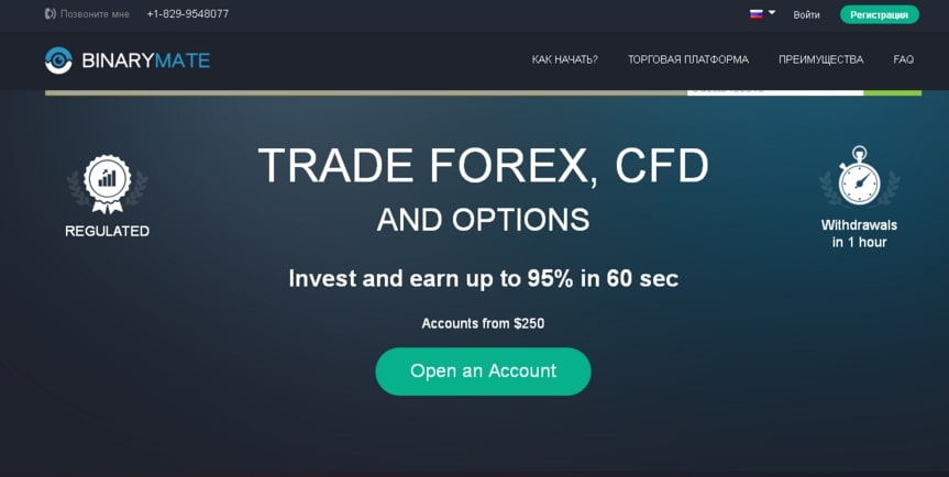 Детальный обзор Binarymate: условия сотрудничества, отзывы