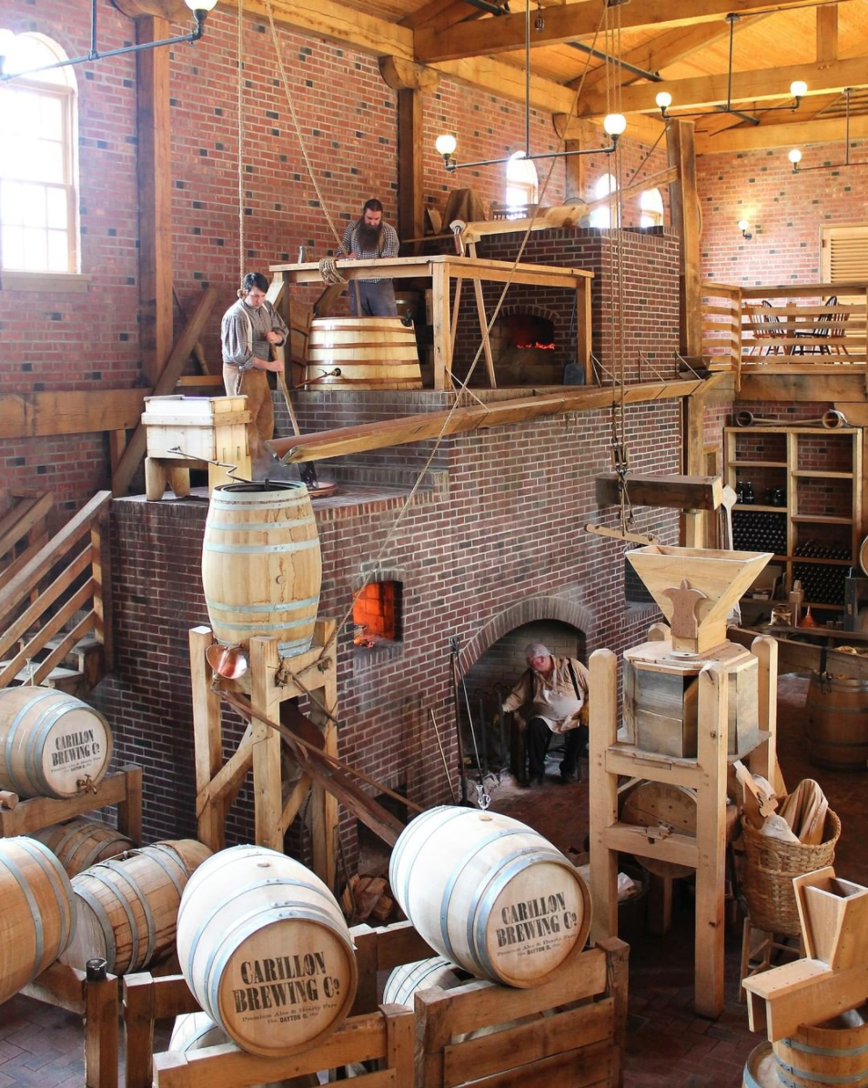 Brewing Room with Casks At Carillon Brewing Company In Dayton, OH