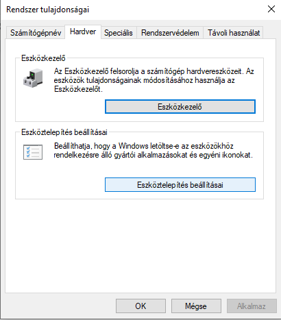 Automatikus illesztőprogram telepítés letiltás: Windows 10