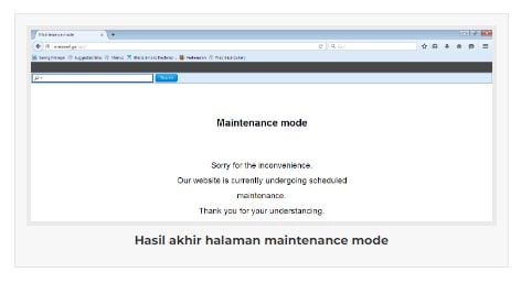 halaman website under maintenance