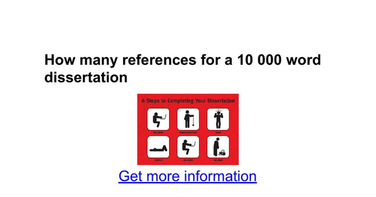 how many references should a 10 000 word dissertation have