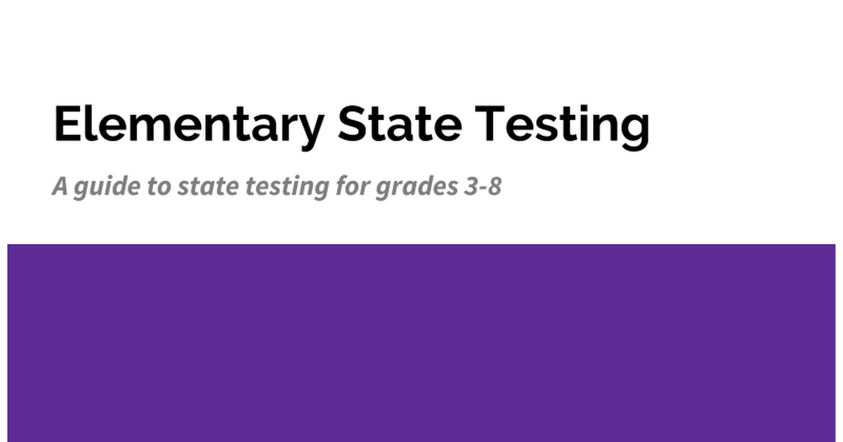 State Testing Slide Show - 2-14-18