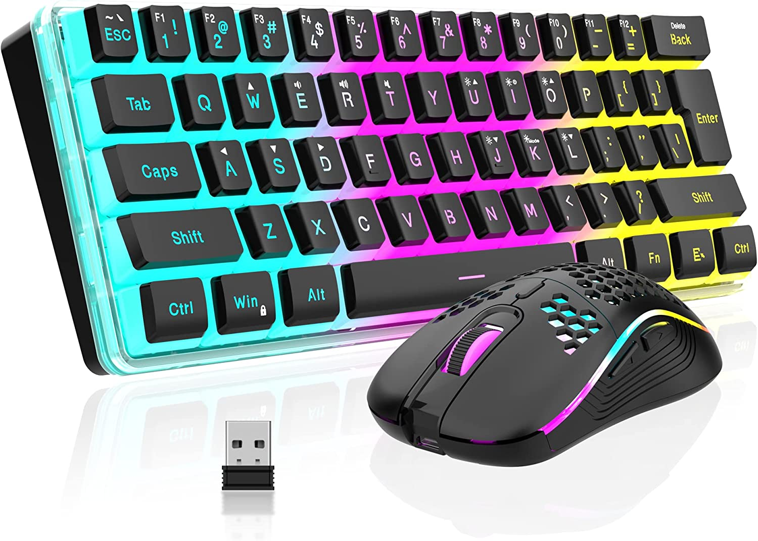 A matching keyboard and mouse could help to make a gaming setup cute and unique.