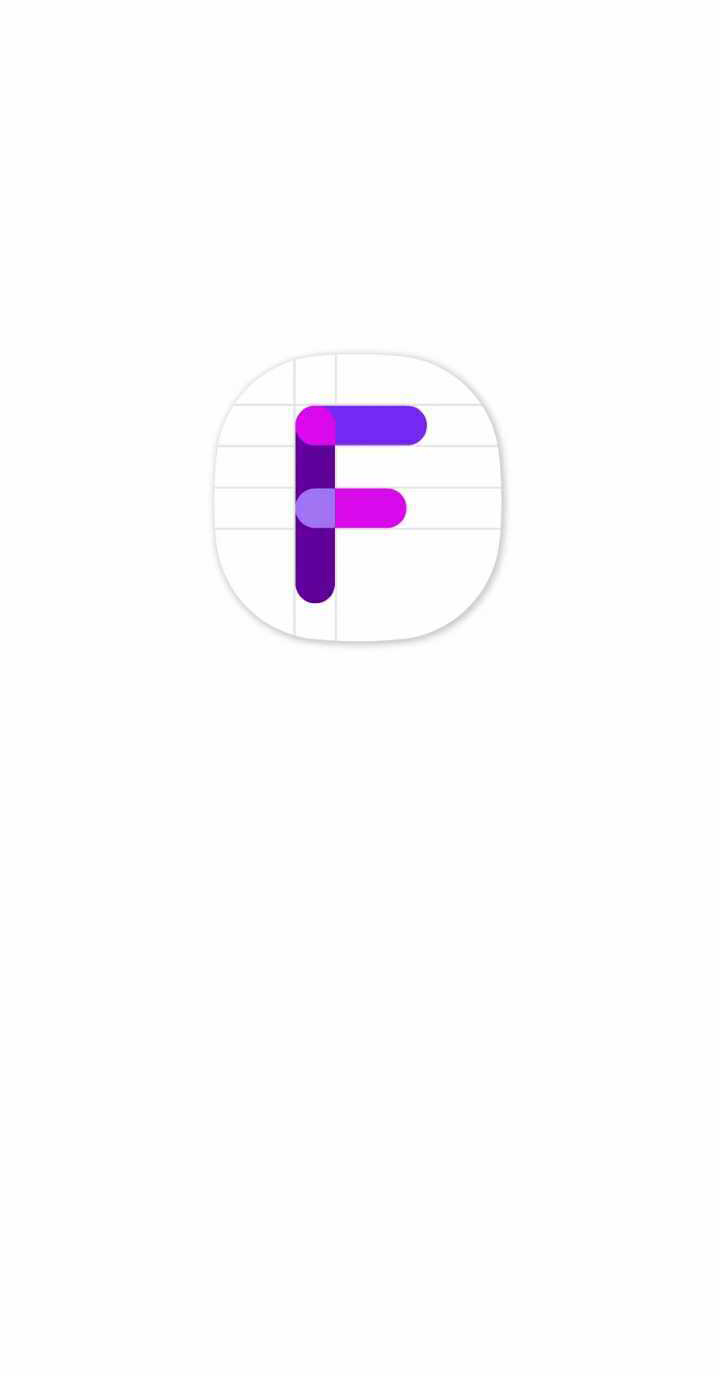 Logo of Fonty once you enter the app