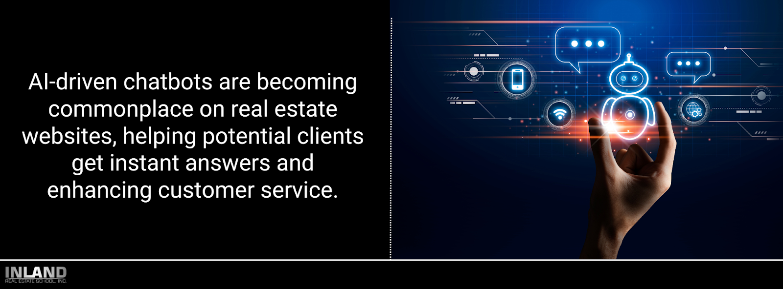 AI-powered chatbot providing real estate services