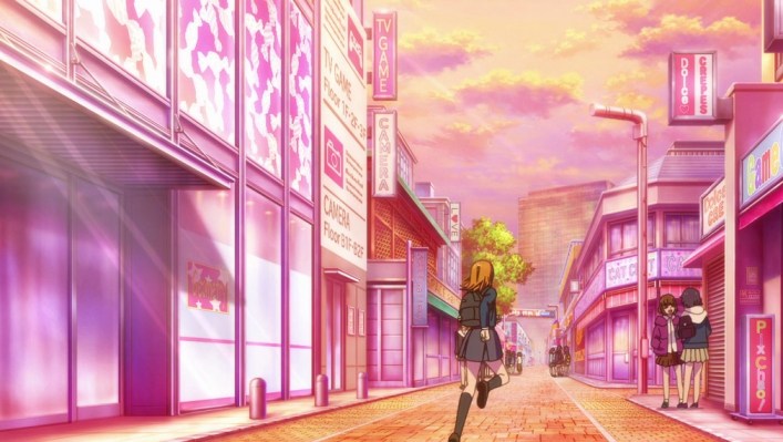 Kanon entering Takeshita street