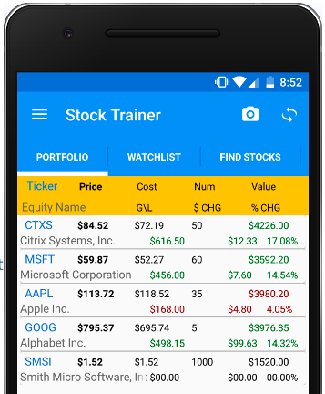 simulators of stock market trainer applications - the rationale for using and dignity