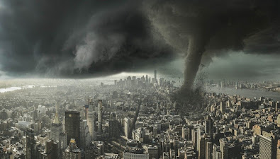 Tornado, Storm, City, Buildings, Fantasy, New York