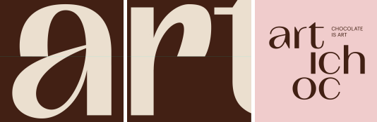 Так выглядит придуманный шрифт для логотипа art-i-choc