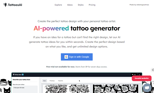 Típico Diseñador de Tatuajes IA- TattoosAI