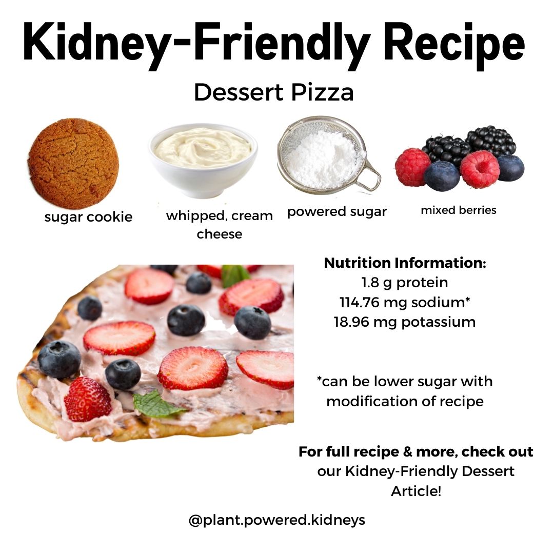 Berry dessert pizza
easy kidney-friendly recipe
cream cheese 