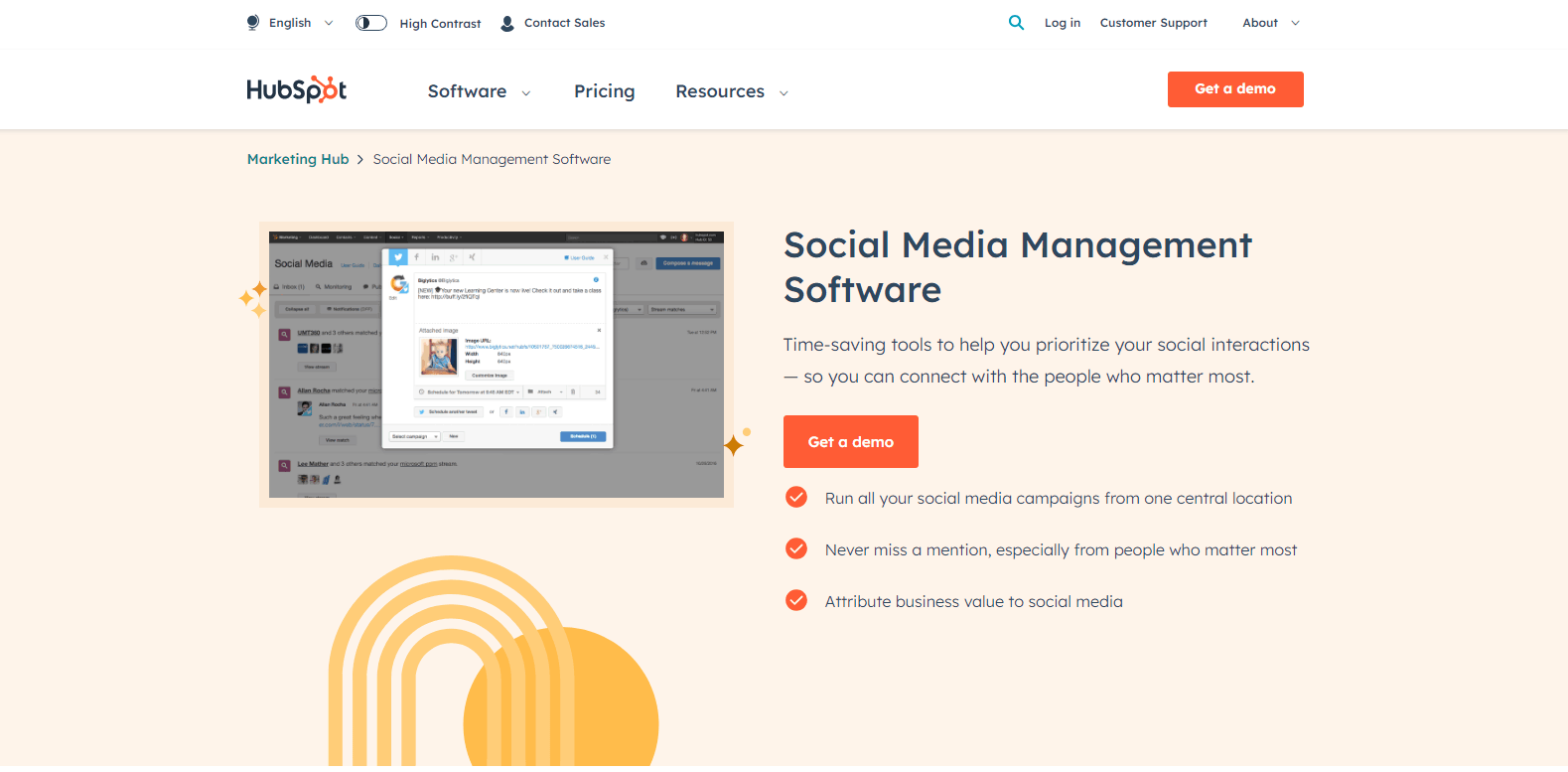 HubSpot: Social Media Management and Analytics Tool