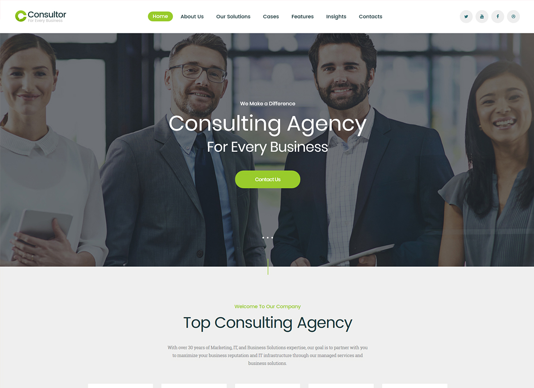 Consultor |  Un tema de WordPress de consultoría empresarial