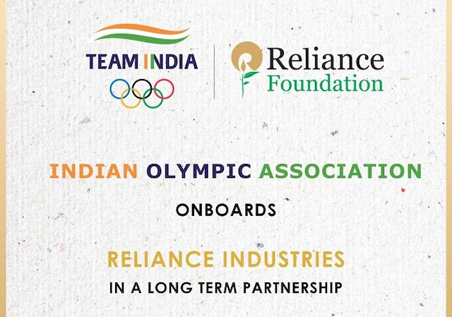 Reliance joins Indian Olympic Association: As part of long-term cooperation with the Indian Olympic Association, the most valued corporation in India