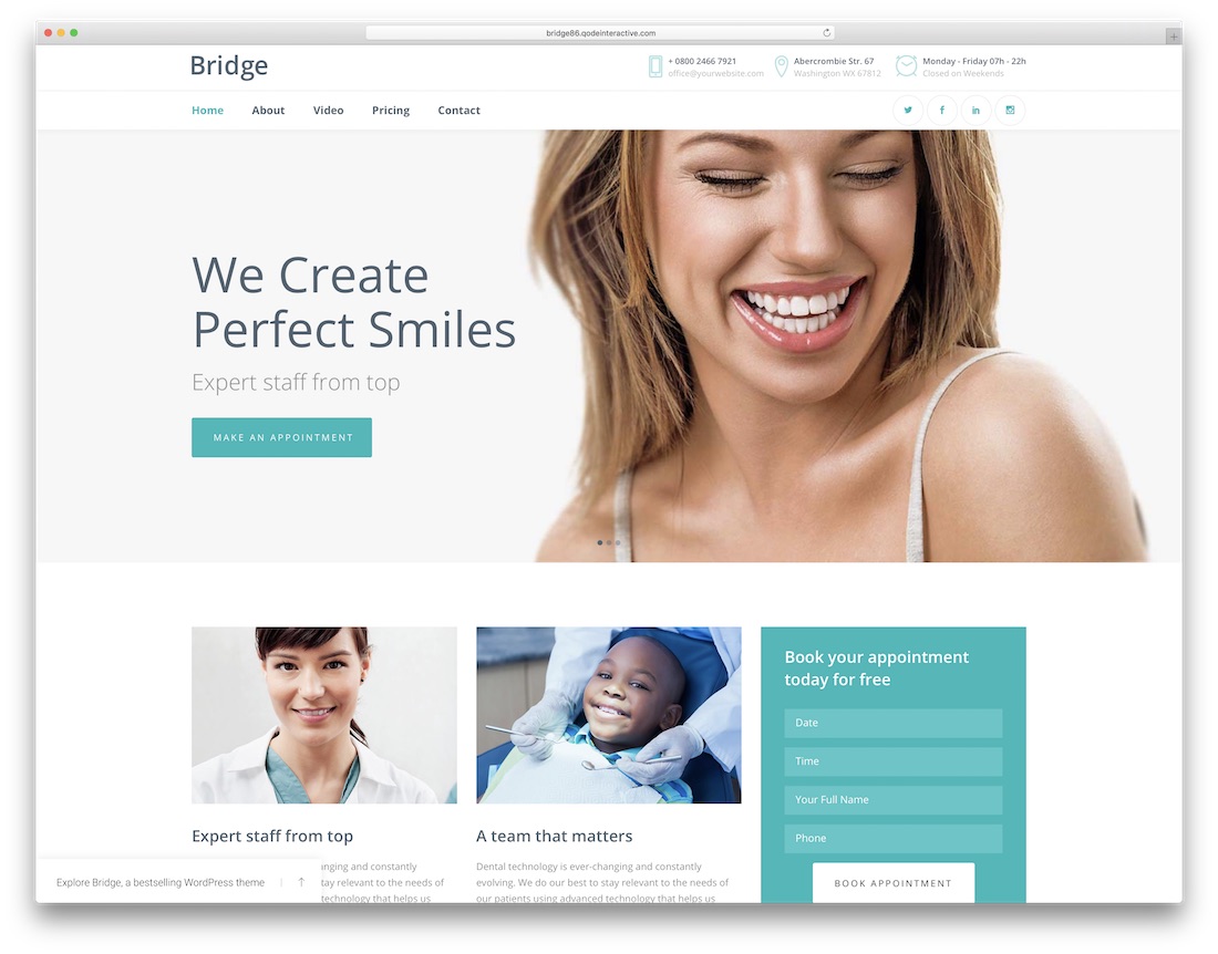 puente wordpress dentista tema