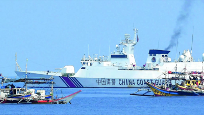 South China Sea: Philippines condemns Chinese 'floating barrier' in South China  Sea - Times of India