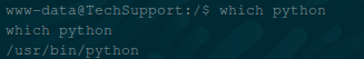 which python 
which python 
/ usr/b±n/python