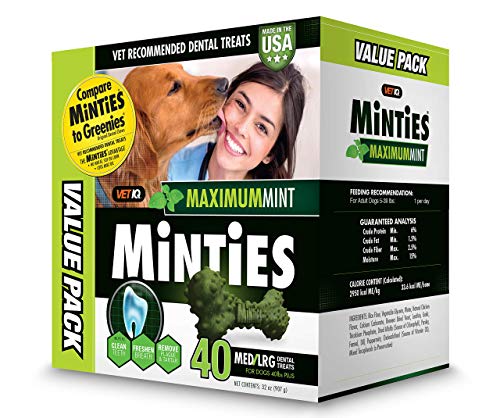 VetIQ Minties Golosinas para huesos dentales para perros