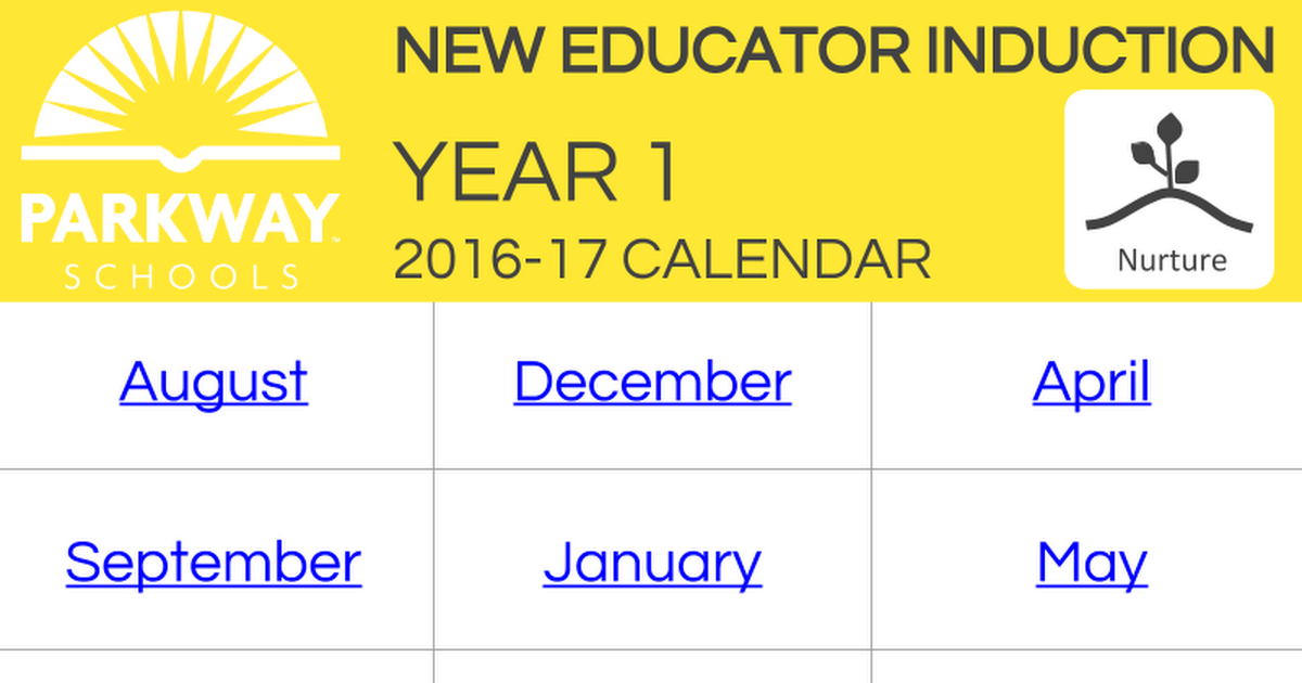 NEI Year 1 Calendar Google Slides