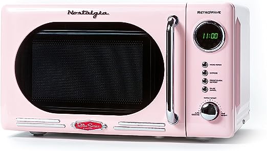 0.7 cubit feet nostalgia retro pink microwave