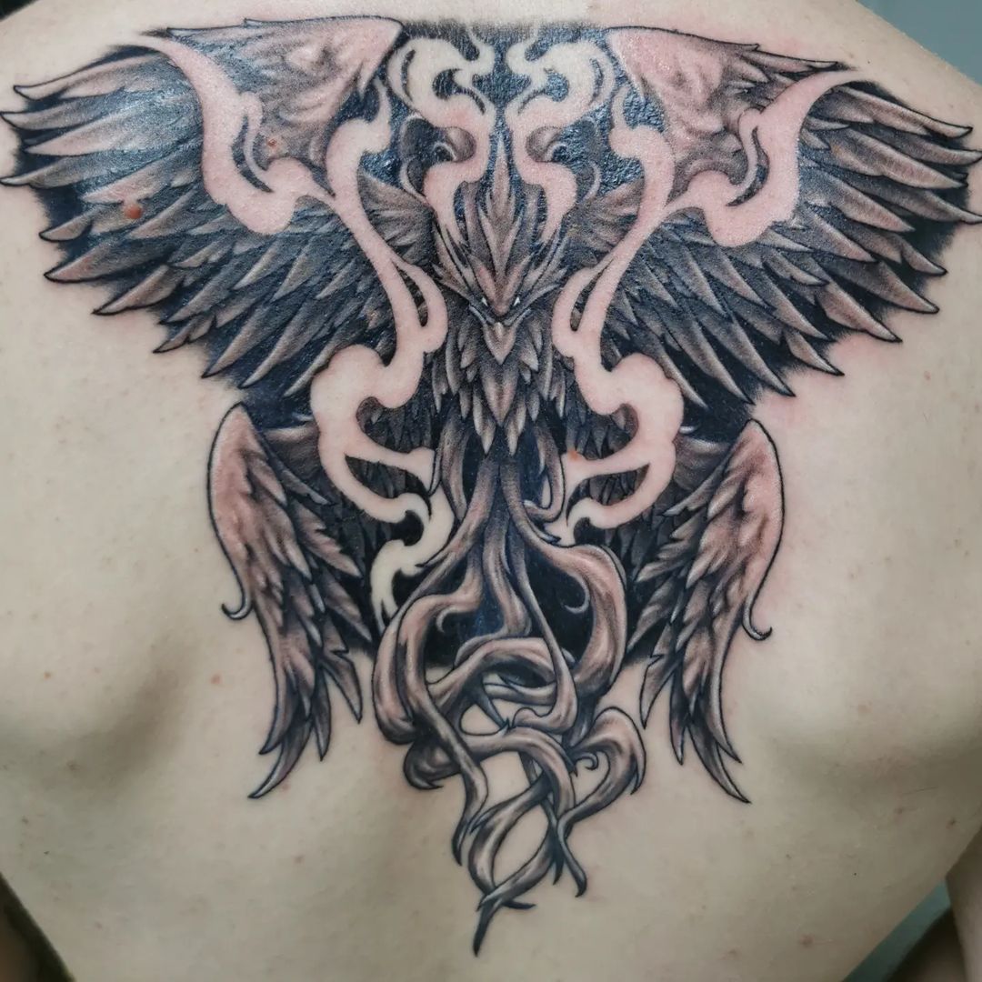 Huge Phoenix Tattoo