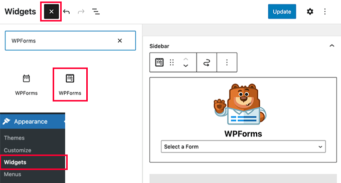 Adicione o formulário de login à sua barra lateral