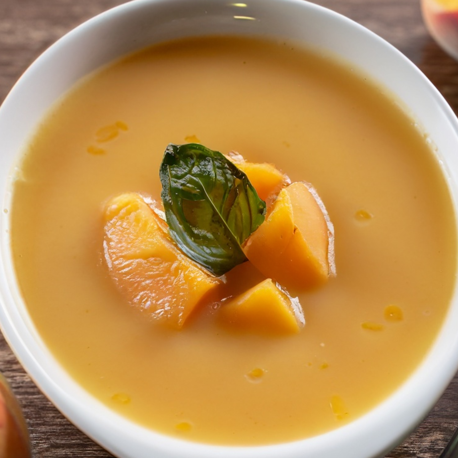 chilled peach soup