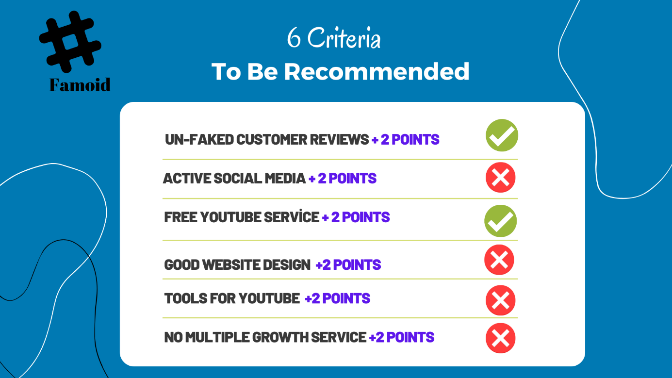 this is a 6 criteria to be recommended by an expert.