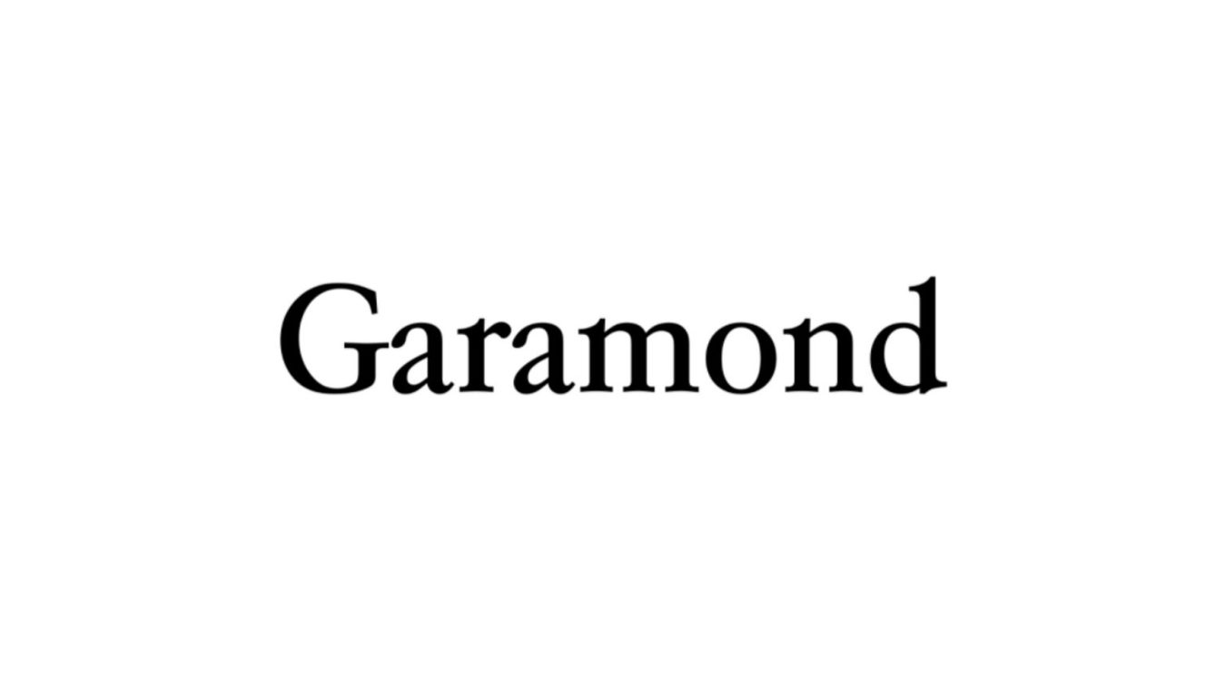 Garamond font example
