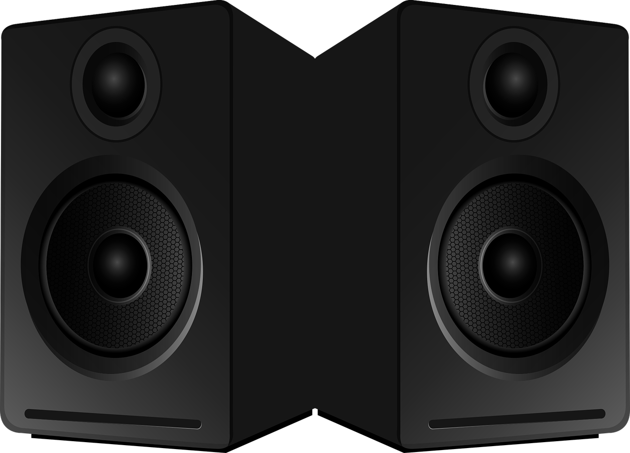 A picture containing electronics, loudspeaker, indoor, black Description automatically generated