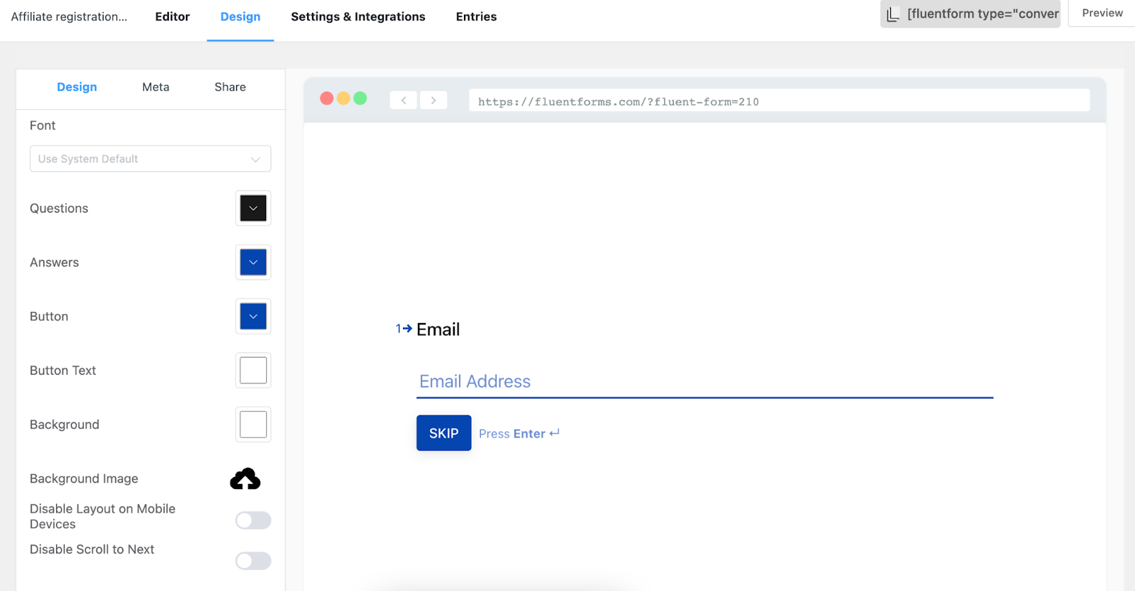 conversational forms, fluent forms