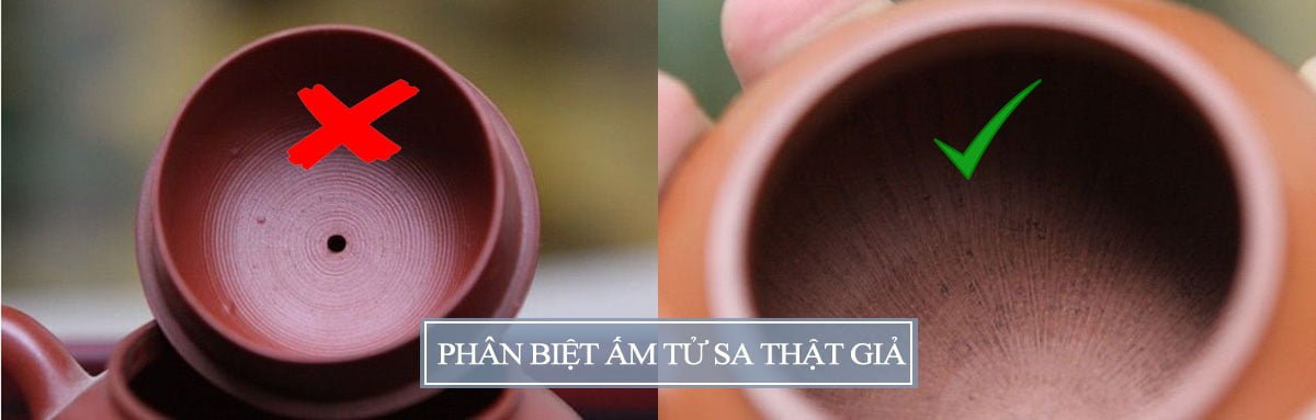 Phân biệt vòng tròn đồng tâm trong ấm trà giả