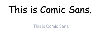 Esta é a Comic Sans