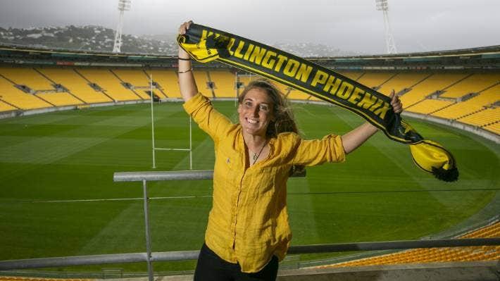 NZ Football women's development manager Annalie Longo celebrates the establishment of a Phoenix women's team.