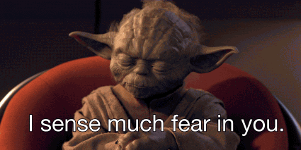 Yoda from Star Wars saying 