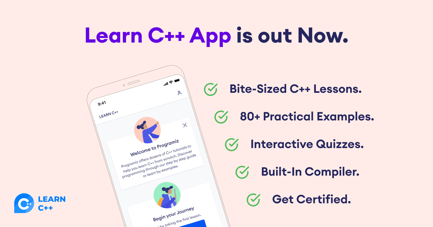 Learn C++ App Features