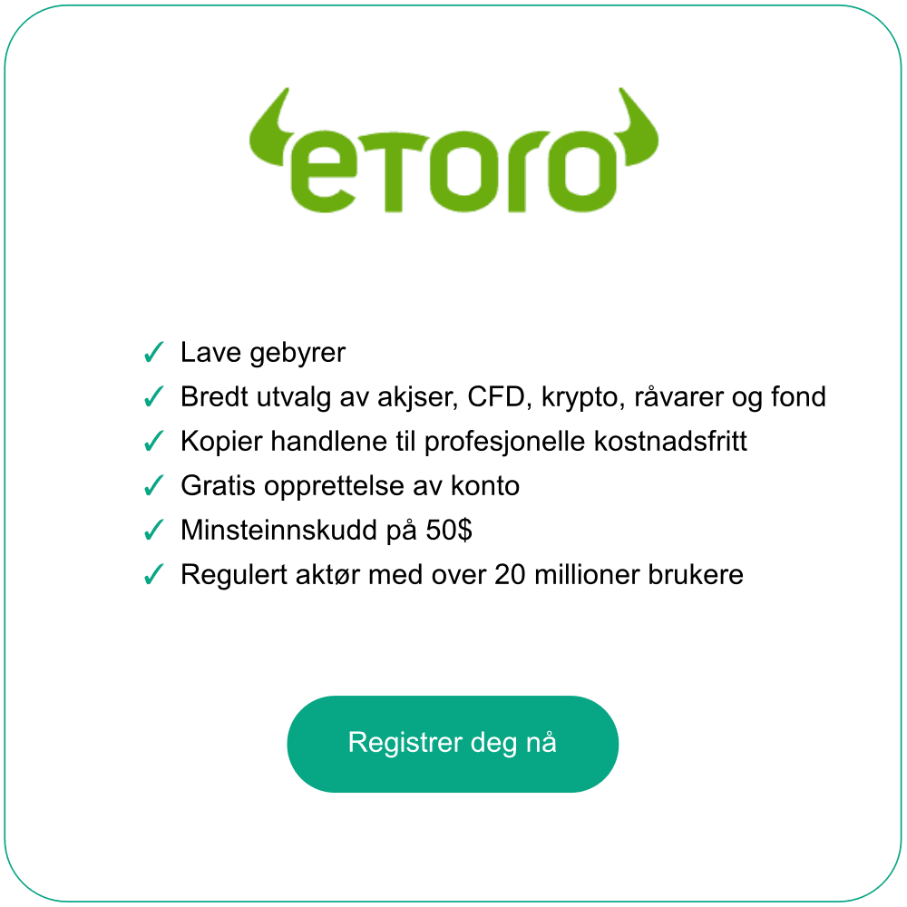 Kjøp grønne aksjer på eToro. 