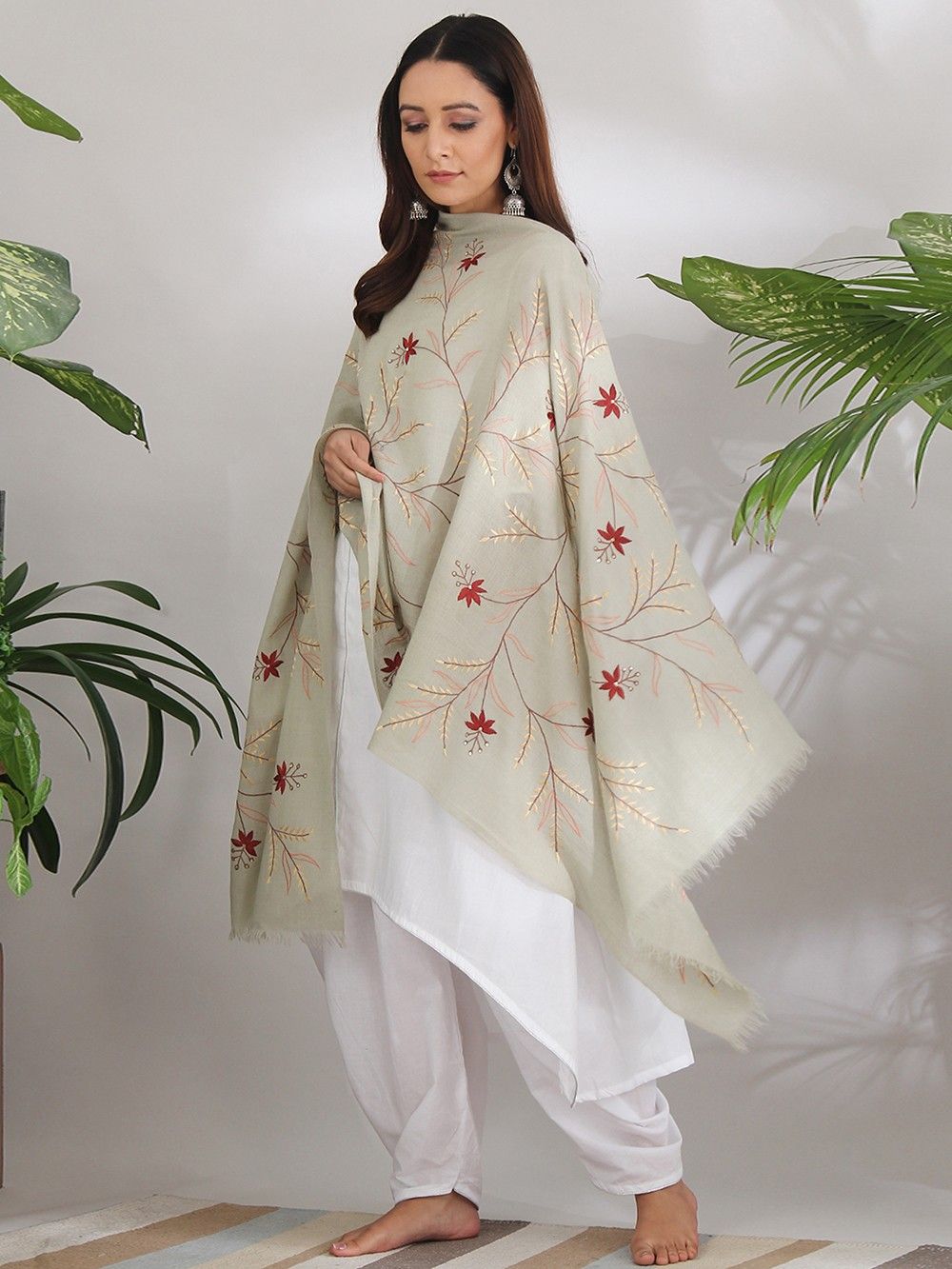 the loom - Pashmina Silk Woolen Shawl