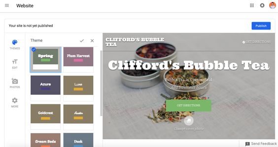 Website builder tool